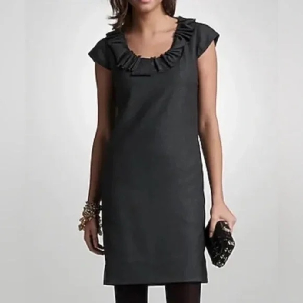 J Crew Black Cocktail Shift Dress. Size 2.